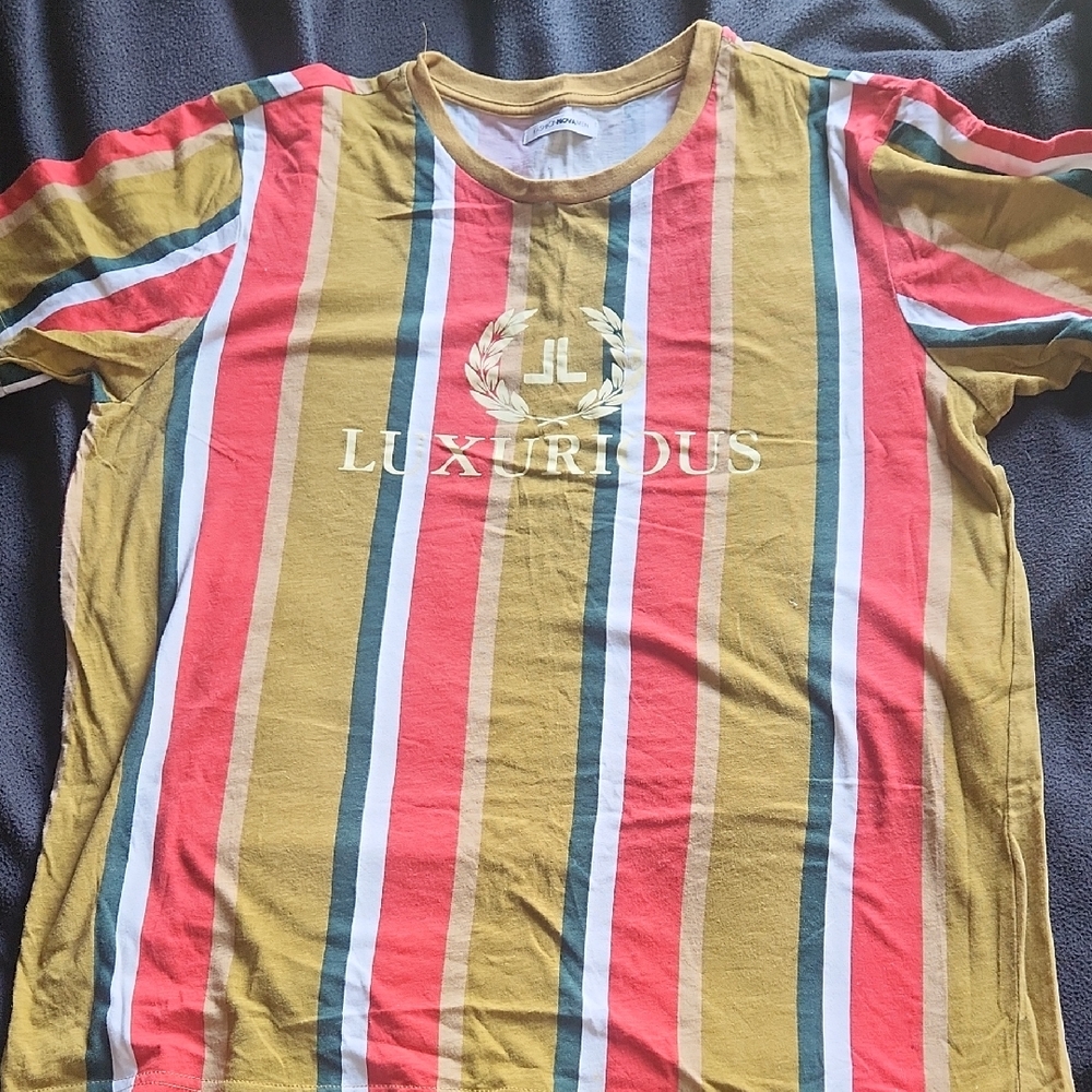 Fashion Nova Multicolor Striped Tee